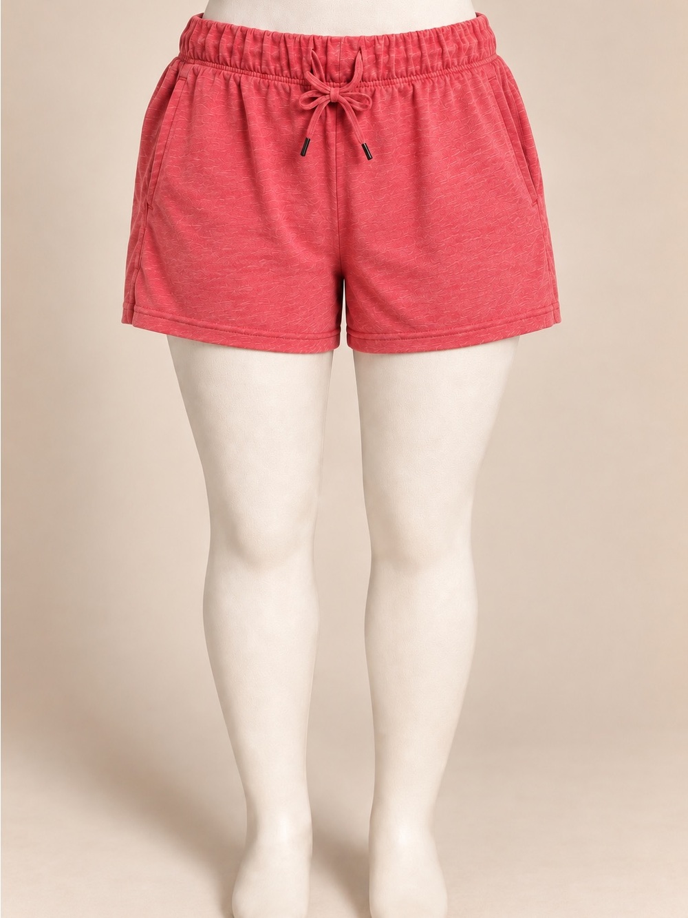 Athletic Works Women’s XXL 20 Coral Pink Heathered Drawstring Lounge Shorts